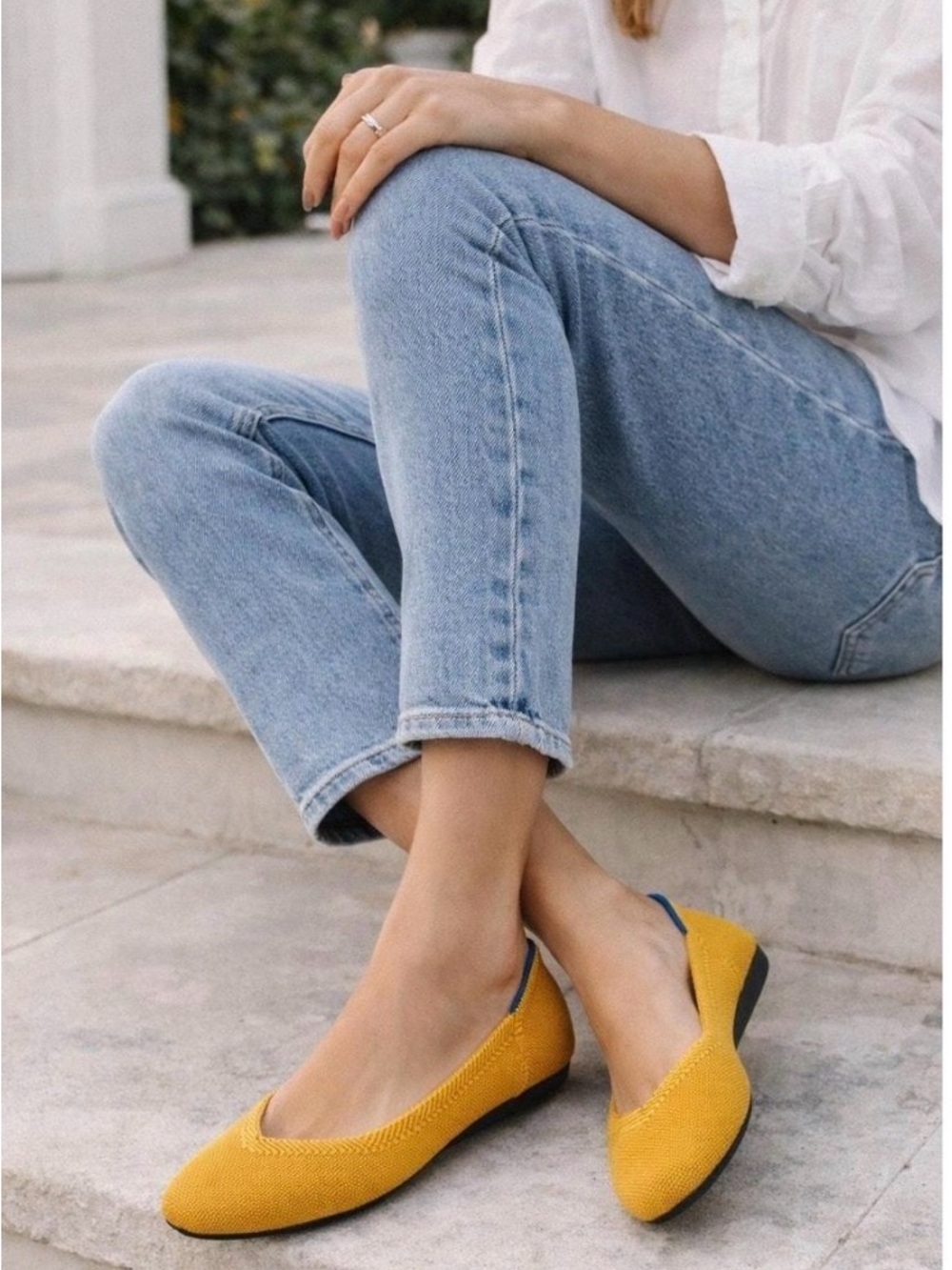 Rothy’s Yellow Ballet Flats
